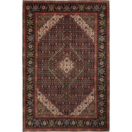 Tappeto Tabriz Persia Geometrico Blu Rosso 200x308 Cm