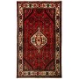 Tappeto Geometrico Rosso Nero 135x232 Cm