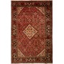 Tappeto Geometrico Rosso Nero 150x228 Cm