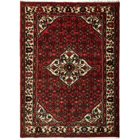 Tappeto Geometrico Rosso Crema 146x198 Cm