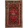 Tappeto Geometrico Rosso Nero 133x210 Cm