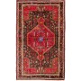 Tappeto Geometrico Rosso Marrone 137x225 Cm