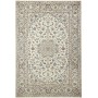 Tappeto Kashan Persia Medaglione Avorio Blu Beige 200x293 Cm