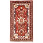 Tappeto Geometrico Rosso Crema 69x121 Cm
