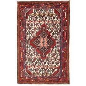 Tappeto Geometrico Crema Rosso 80x128 Cm