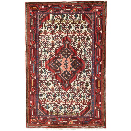 Tappeto Geometrico Crema Rosso 80x128 Cm