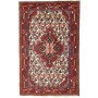 Tappeto Geometrico Crema Rosso 80x128 Cm