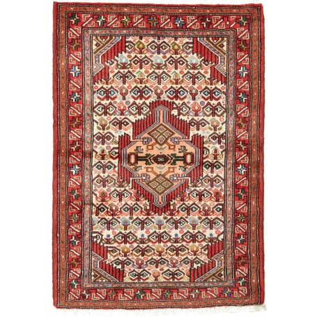 Tappeto Medaglione Rosso Crema 83x123 Cm