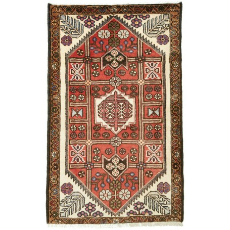 Tappeto Geometrico Rosso Crema 77x126 Cm