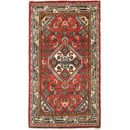 Tappeto Geometrico Rosso Crema 78x134 Cm