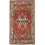 Tappeto Geometrico Rosso Crema 78x134 Cm