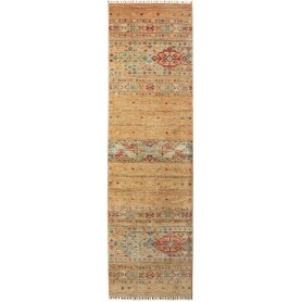 Tappeto Rubin Pakistan Geometrico Oro Rosso 80x290 Cm