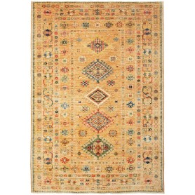 Tappeto Kazak Fine Pakistan Geometrico Ocra Arancio 147x214