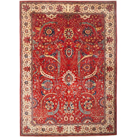Tappeto Aryana Fine Pakistan Floreale Rosso Crema 242x340 cm