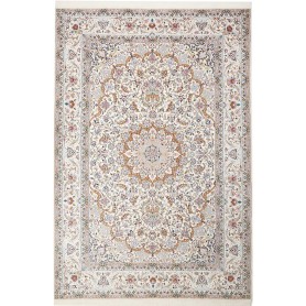 Tappeto Nain 9la Persia Medaglione Bianco Azzurro 206x303 Cm