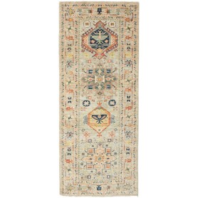 Tappeto Tribal Pakistan Geometrico Verde Terracotta 78x196 C