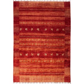 Tappeto Siva Pakistan Astratto Rosso Arancio 165x235 Cm