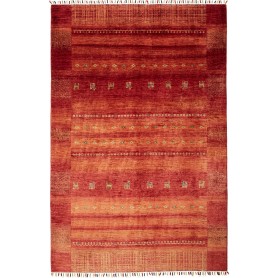 Tappeto Siva Pakistan Geometrico Rosso Arancio 165x248 Cm