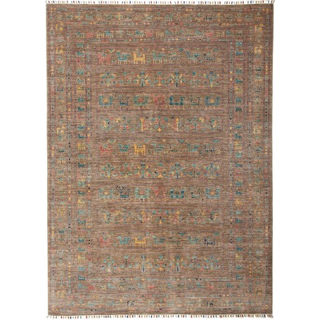 Tappeto Rubin Pakistan Astratto Terra Turchese 169x234 Cm