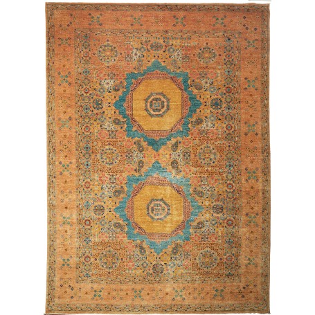 Tappeto Mamlouk Pakistan Astratto Arancio Oro 305x430 Cm