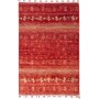 Tappeto Siva Pakistan Astratto Rosso Intenso Beige 79x121 cm