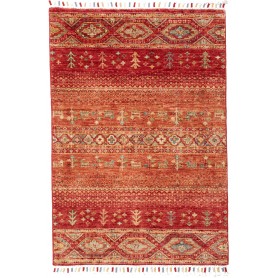 Tappeto Siva Pakistan Astratto Rosso Terracotta 80x117 cm