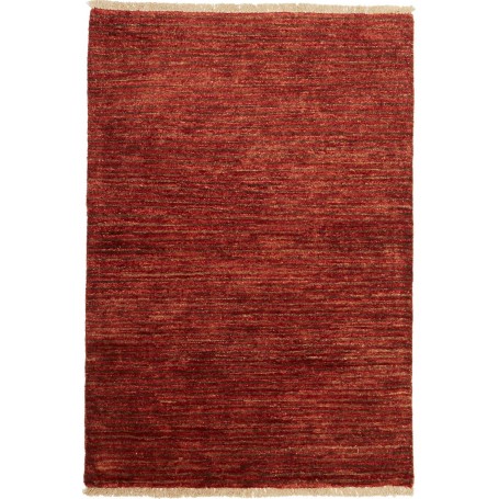 Tappeto Shayan Pakistan Tinta Unita Rosso Mattone Scuro 90x1