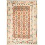 Tappeto Kilim Afghanistan Astratto Arancione Multicolore 210