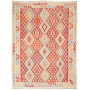 Tappeto Kilim Afghanistan Geometrico Rosso Azzurro 183x245 C