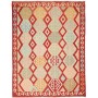 Tappeto Kilim Afghanistan Geometrico Rosso Azzurro 185x241 C