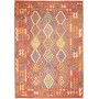 Tappeto Kilim Afghanistan Astratto Terracotta Policromo 205x