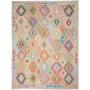 Tappeto Kilim Afghanistan Astratto Azzurro Multicolore 186x2