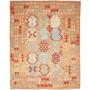 Tappeto Kilim Afghanistan Geometrico Arancione Azzurro 188x2