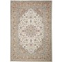 Tappeto Kashan Persia Medaglione Avorio Blu 202x322 Cm