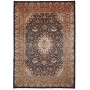Tappeto Kashamr Zirkhaki Persia Medaglione Blu Scuro Terraco