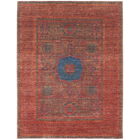 Tappeto Mamlouk Pakistan Floreale Terracotta Rosso Ruggine 1