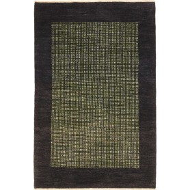 Tappeto Shayan Pakistan Astratto Marrone Verde Chiaro 123x19