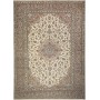 Tappeto Kashan Persia Medaglione Crema Beige 245x340 Cm