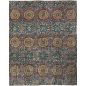 Tappeto Mamlouk Pakistan Astratto Blu Oro 246x303 Cm