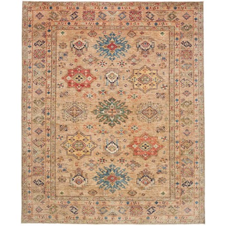 Tappeto Kazak Fine Pakistan Astratto Beige Policromo 251x307