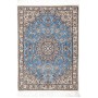Tappeto Nain 6la Persia Medaglione Celeste Avorio 66x90 Cm