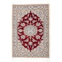 Tappeto Nain 6la Persia Medaglione Rosso Crema 62x93 Cm