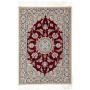 Tappeto Nain 6la Persia Medaglione Bordeaux Avorio 64x93 Cm