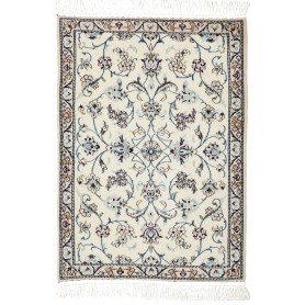 Tappeto Nain 6la Persia Floreale Avorio Blu 64x90 Cm