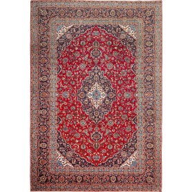 Tappeto Ardakan Persia Medaglione Rosso Blu Scuro 252x344 Cm