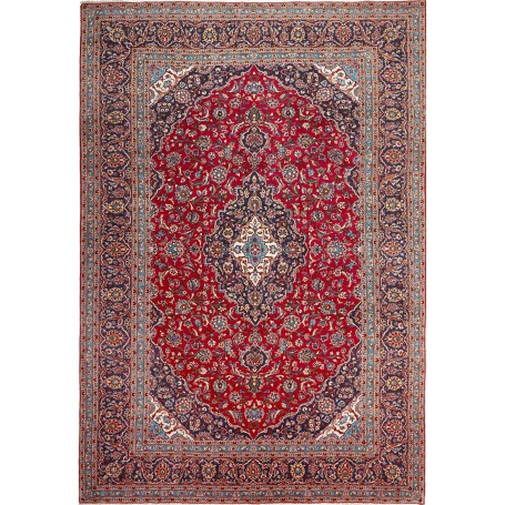 Tappeto Ardakan Persia Medaglione Rosso Blu 250x360 Cm