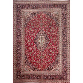 Tappeto Ardakan Persia Medaglione Rosso Blu 243x355 Cm