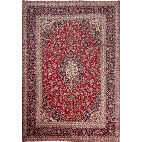 Tappeto Ardakan Persia Medaglione Rosso Blu 243x355 Cm