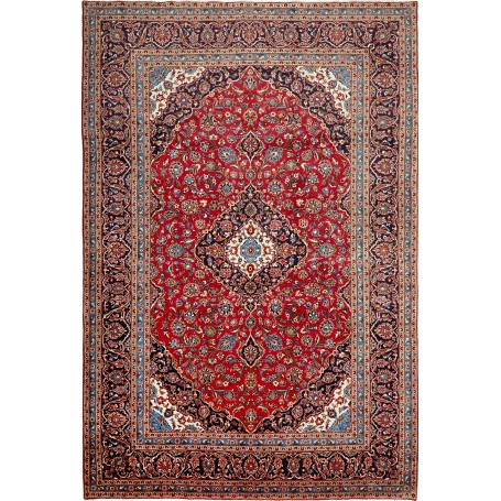 Tappeto Ardakan Persia Medaglione Rosso Blu 244x365 Cm