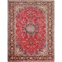 Tappeto Nadjafabad Persia Medaglione Rosso Blu 257x346 Cm